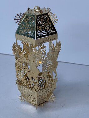REED & BARTON GOLD-TONE CHERUB CHRISTMAS ORNAMENT V688 WITH BOX